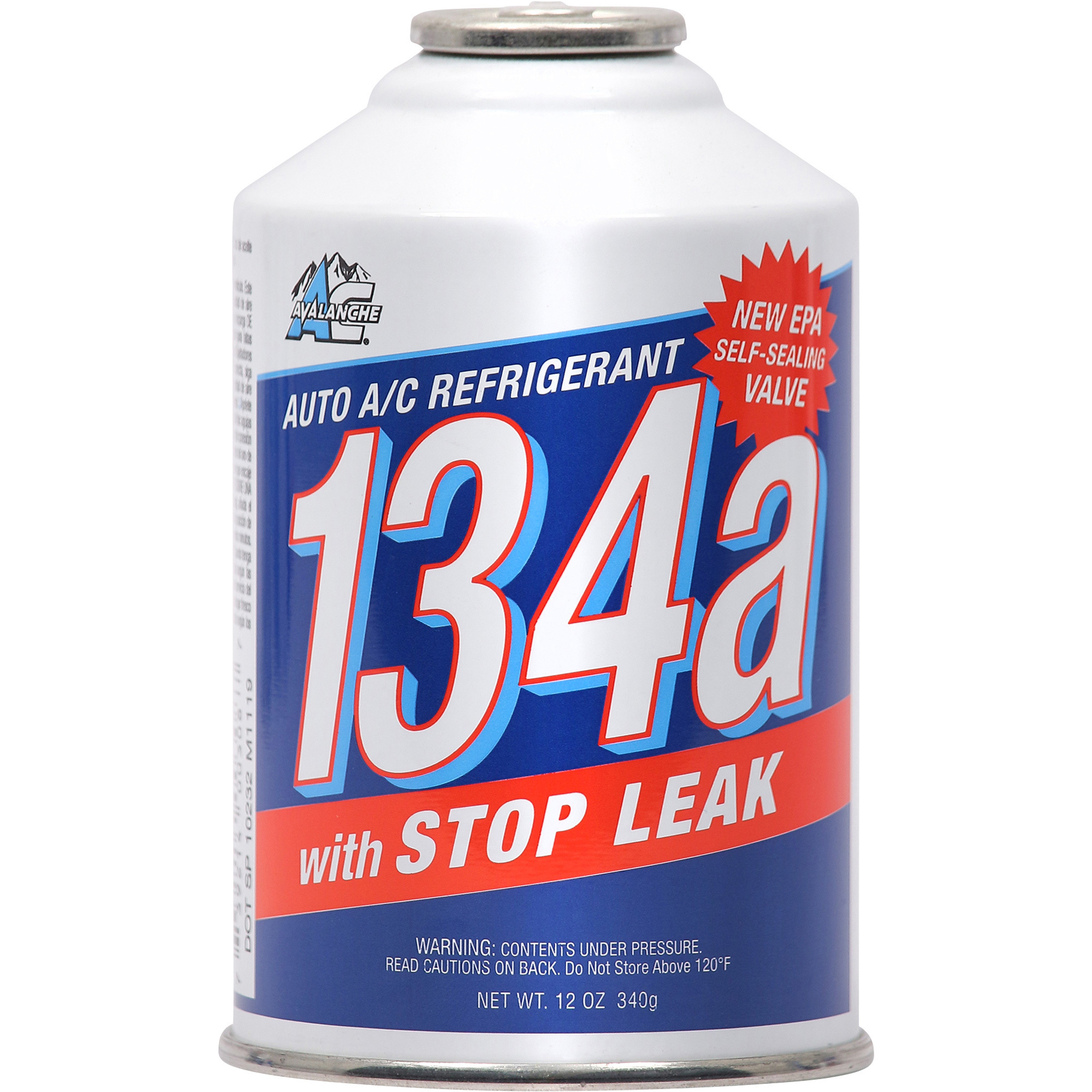 Avalanche Auto A/C Refrigerant R-134a Systems, with Stop Leak, 12oz.